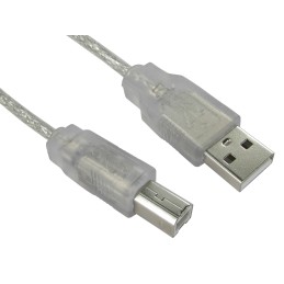 5 pcs - RS PRO USB 2.0 Cable, Male USB A to Male USB B Cable, 1m