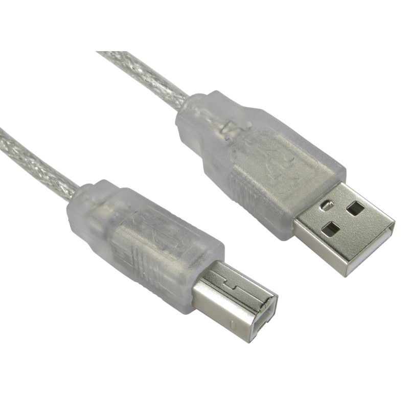 5 pcs - RS PRO USB 2.0 Cable, Male USB A to Male USB B Cable, 1m