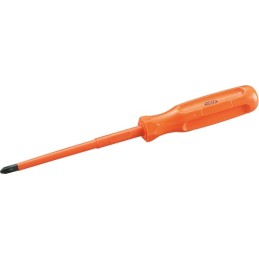 1 pcs - SAM Pozidriv Insulated Screwdriver, PZ1 Tip, 100 mm Blade, VDE/1000V, 200 mm Overall