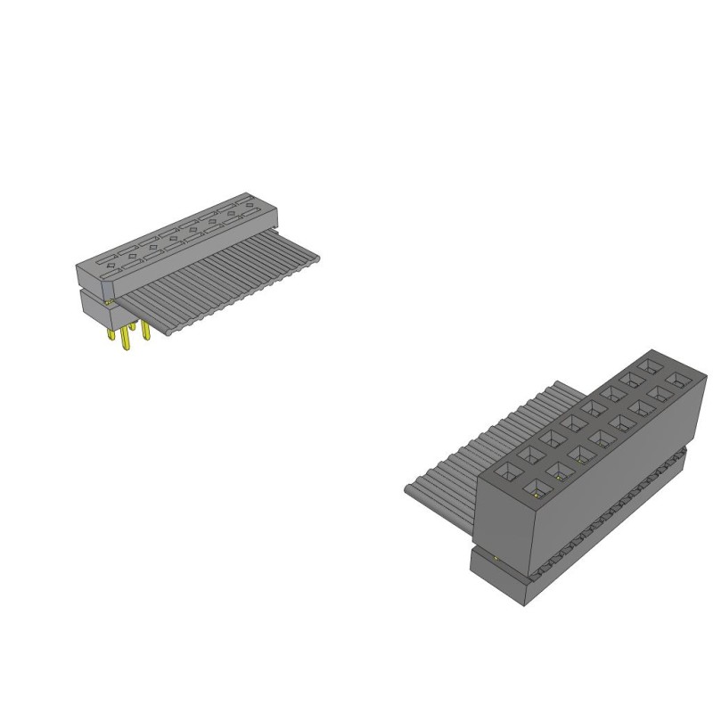 1 pcs : IDMD-08-T-15.00-R - SLIM BODY DOUBLE-ROW IDC MALE AS