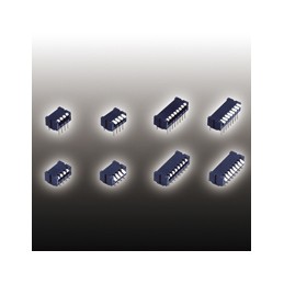 5 pcs - Copal Electronics Through Hole DIP Switch SPST 100 (Non-Switching) mA, 100 (Switching) mA Slide
