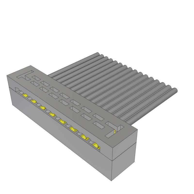 1 pcs : TCSD-08-S-22.00-01-F-N - 2MM DOUBLE ROW FEMALE IDC ASSEMB