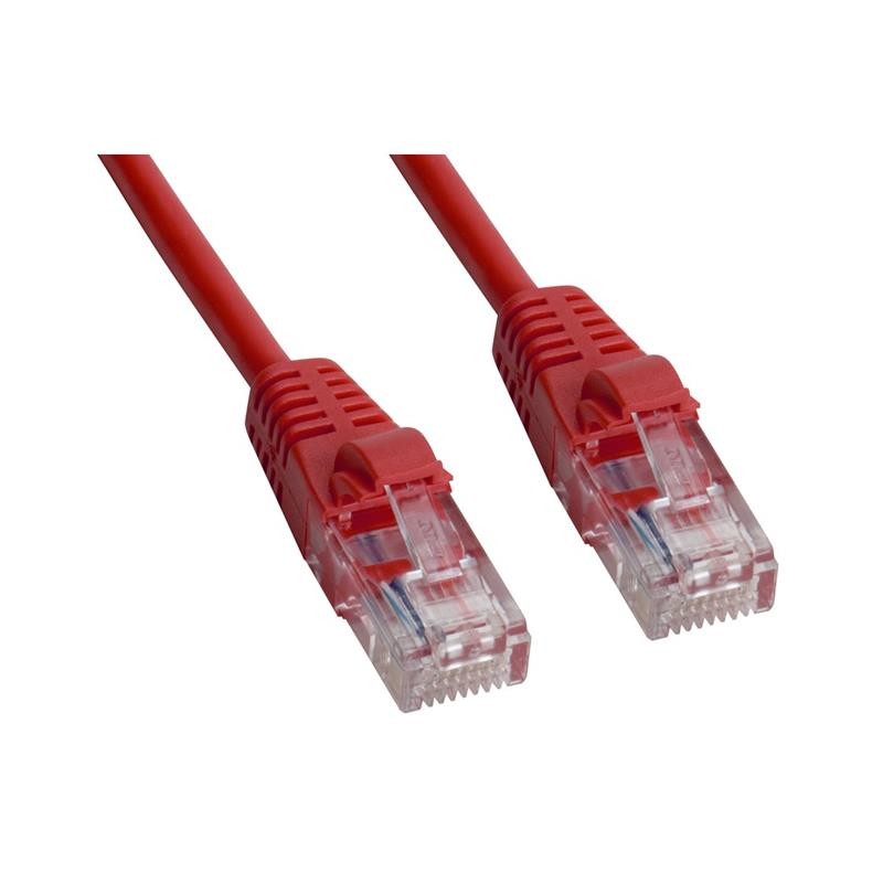 1 pcs : MP-5XRJ45UNNR-005 - CAT 5E UTP XOVER RJ45 RED 5'