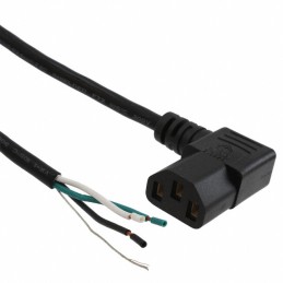 1 pcs : 800-1803-2-SVT0-BL-00100-1 - CORD 18AWG IEC320 RA - CBL 3.28'