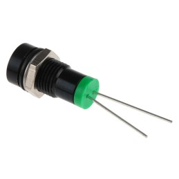 1 pcs - RS PRO Green Panel Mount Indicator, 2V dc, 8mm Mounting Hole Size, IP67