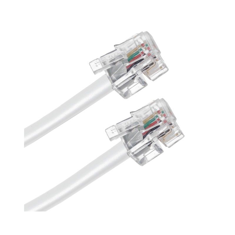 1 pcs : 510-26-4400-WH-0014F - CABLE MOD 4P4C PLUG TO PLUG 14'