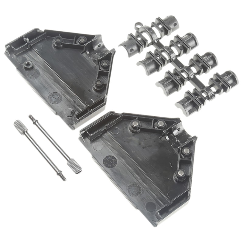 5 pcs - MH Connectors MHDTPPK Series ABS D Sub Backshell, 37 Way, Strain Relief