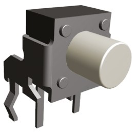 5 pcs - White Button Tactile Switch, SPST 50 mA @ 24 V dc 3.56mm