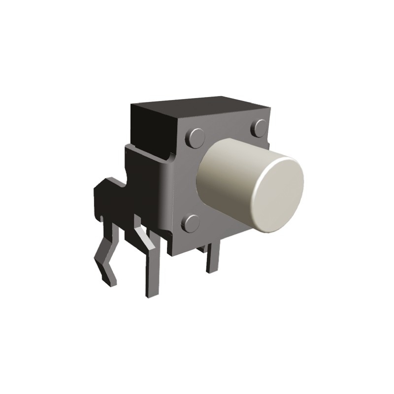 5 pcs - White Button Tactile Switch, SPST 50 mA @ 24 V dc 3.56mm