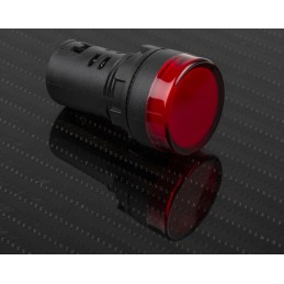 1 pcs - RS PRO, Panel Mount Red LED Pilot Light, 22mm Cutout, IP65, Round, 24V ac/dc