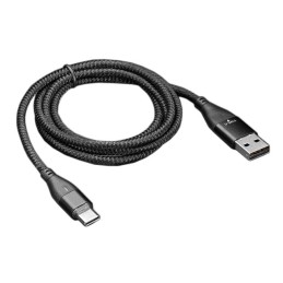 1 pcs : 5520 - BLACK WOVEN USB A OR TYPE-C TO T