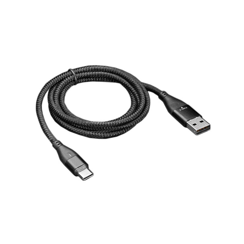 1 pcs : 5520 - BLACK WOVEN USB A OR TYPE-C TO T