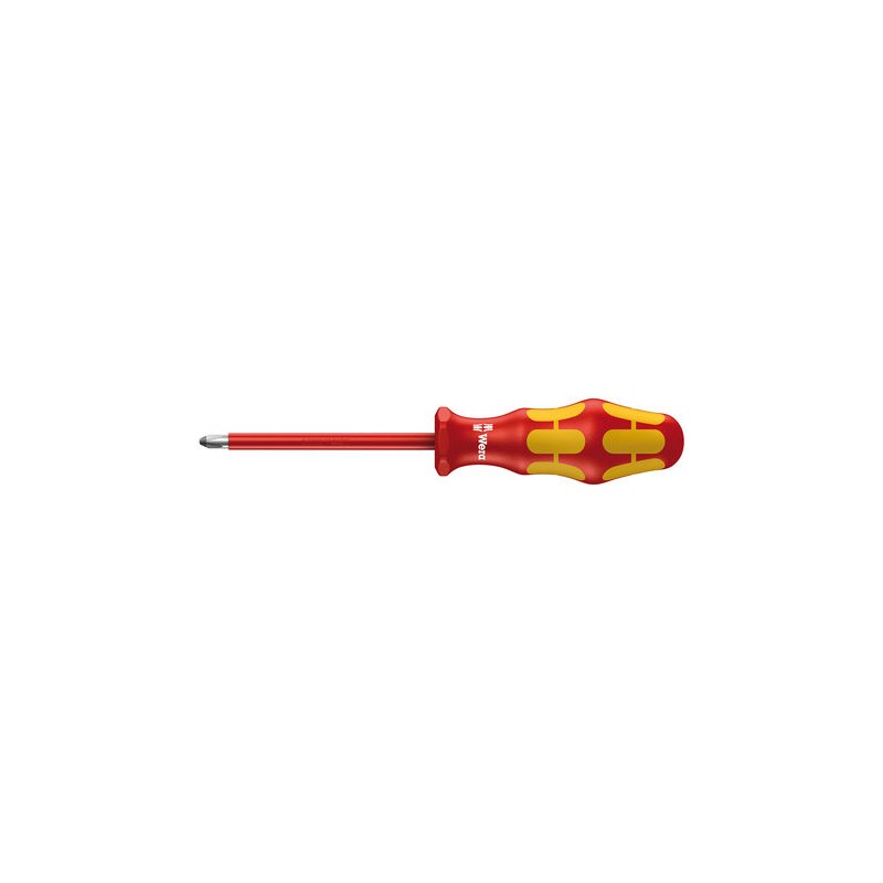 1 pcs - Wera Pozidriv Insulated Screwdriver, PZ3 Tip, 150 mm Blade, VDE/1000V, 262 mm Overall