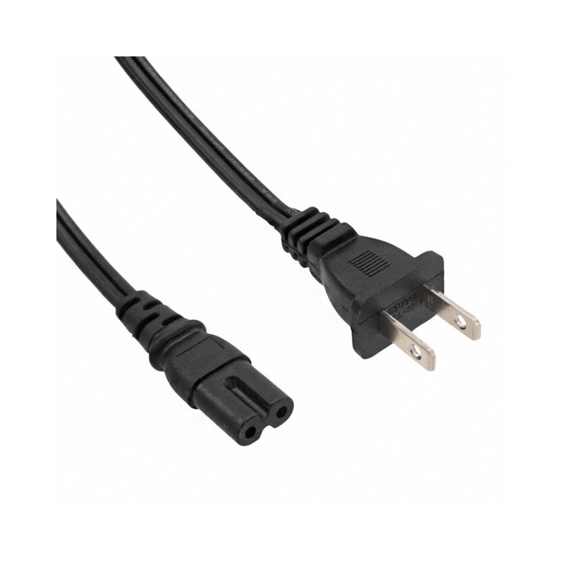 1 pcs : 800-1804-2-SPT2-BL-00200-1 - CORD 18AWG NEMA 1-15P - C7 6.56'