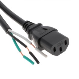 1 pcs : 800-1809-2-SJT0-BL-00200-1 - CRD 18AWG IEC320-C13 - CBL 6.56'