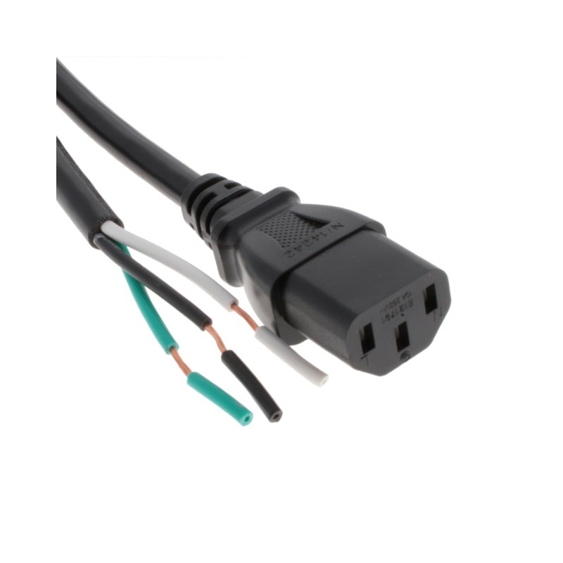 1 pcs : 800-1809-2-SJT0-BL-00200-1 - CRD 18AWG IEC320-C13 - CBL 6.56'