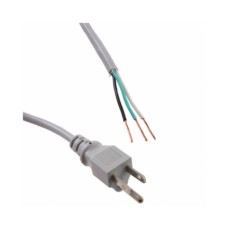 1 pcs : 211017-06 - CORD 18AWG NEMA 5-15P TO CBL 6'