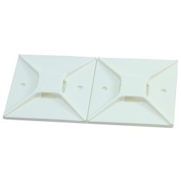 2 pcs : ABM4H-AT-T - CABLE TIE HLDR QUAD ADH 2QTY2
