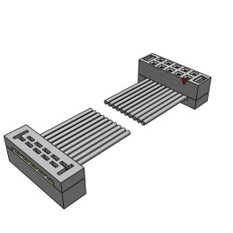 1 pcs : TCSD-05-D-02.50-01-F-R - 2MM DOUBLE ROW FEMALE IDC ASSEMB