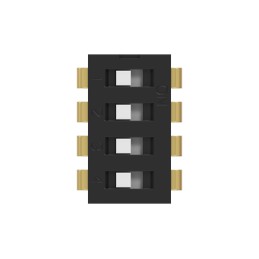 5 pcs - TE Connectivity 4 Way Through Hole DIP & SIP Switch SPDT, Flush Actuator