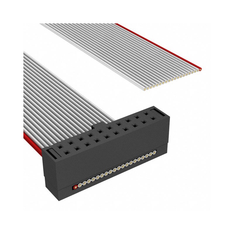 1 pcs : TCSD-10-S-12.00-01-N - CABLE ASSEM 2MM 20PS SGL END 12'