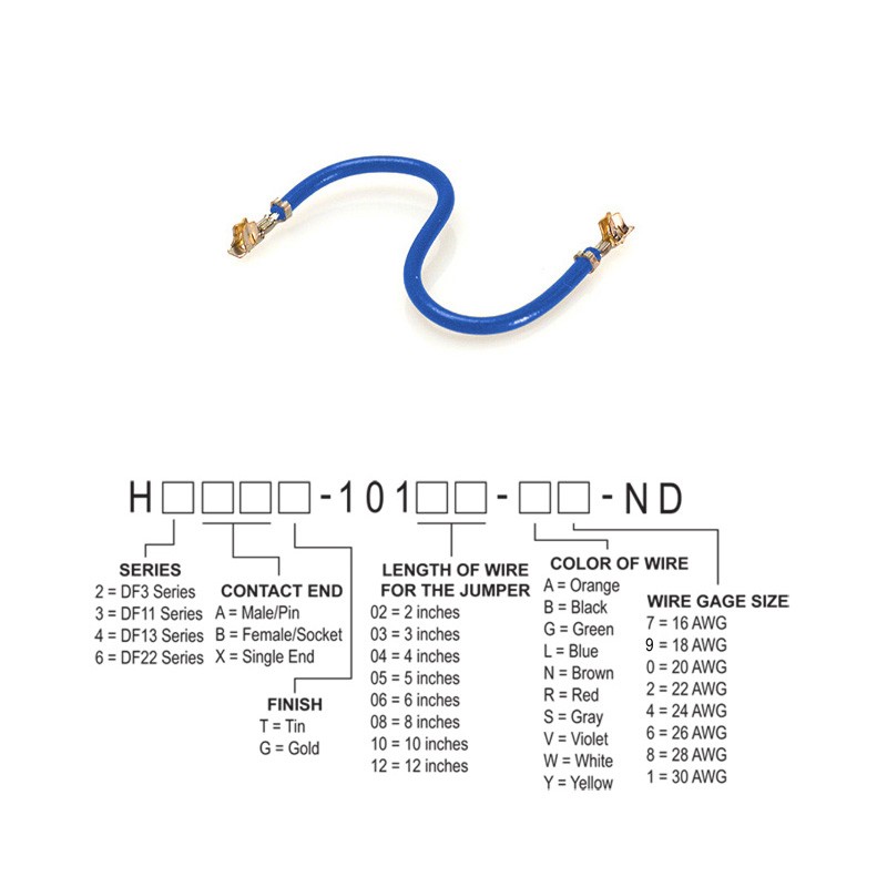 10 pcs : H2BBT-10104-L4 - JUMPER-H1500TR/A2015L/H1500TR 4'