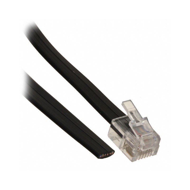 1 pcs : 513-26-6600-BL-0025F - CABLE MOD 6P6C PLUG TO CABLE 25'