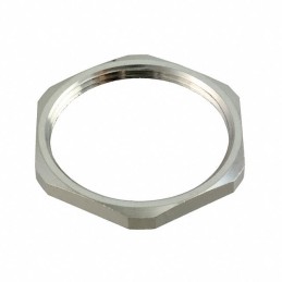 1 pcs : A8029 - LOCKNUT NICKEL PLATED BRASS PG29