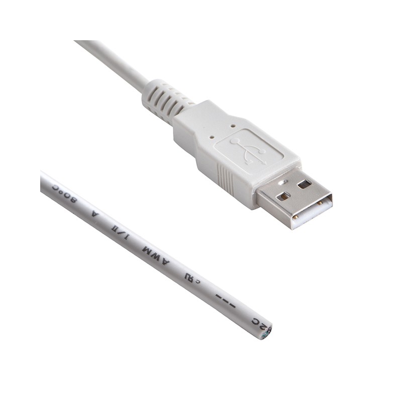 1 pcs : A-USB20AM-OE-500BE28 - CBL USB2.0 A PLUG TO OPEN 16.4'