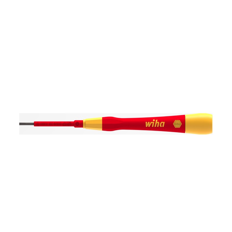 1 pcs - Wiha Tools Slotted Screwdriver, 2 mm Tip, 50 mm Blade, 152 mm Overall