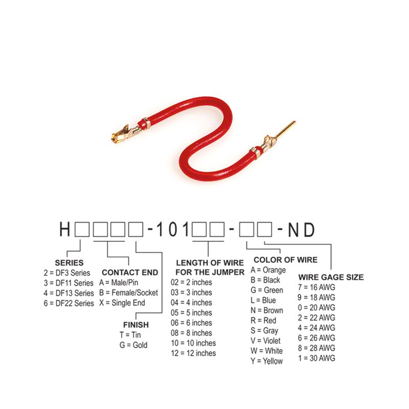 10 pcs : H3ABG-10104-R4 - JUMPER-H1507TR/A2015R/H1505TR 4'