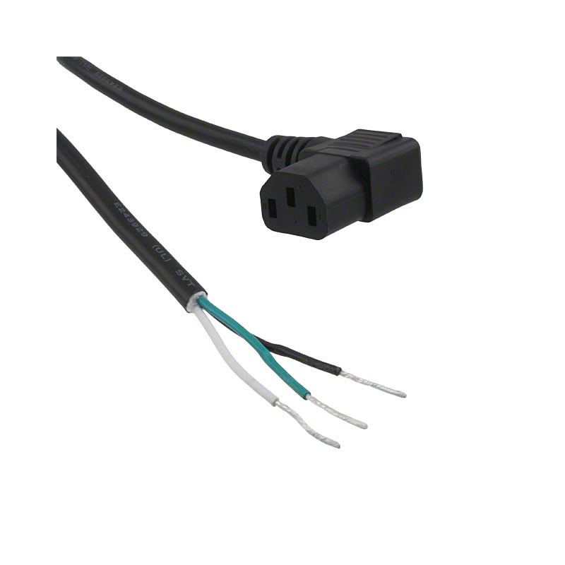 1 pcs : A-PC1504-030021-1 - CORD 18AWG IEC320 RA - CBL 9.84'