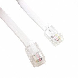 1 pcs : 520-26-4400-WH-0014F - CABLE MOD 4P4C PLUG TO PLUG 14'