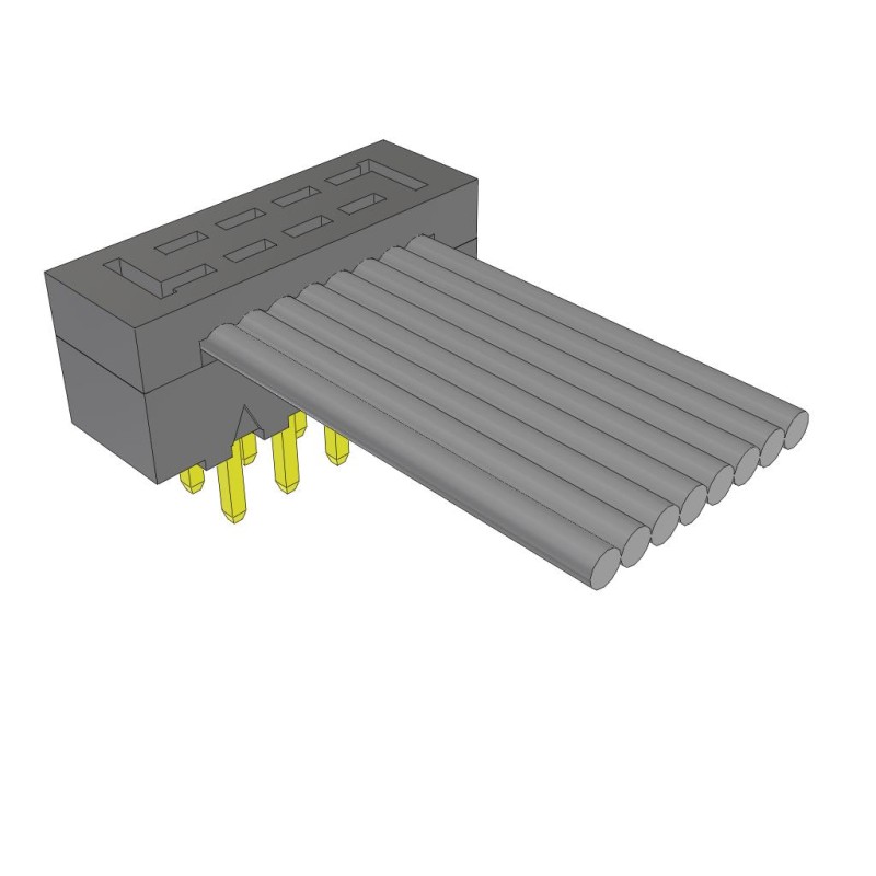1 pcs : TCMD-04-S-05.00-01 - 2MM DOUBLE ROW MALE IDC ASSEMBLY