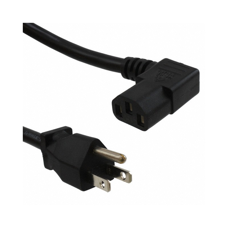 1 pcs : A-PC2304-020027-1 - CORD 16AWG 5-15P TO C13 6.56'