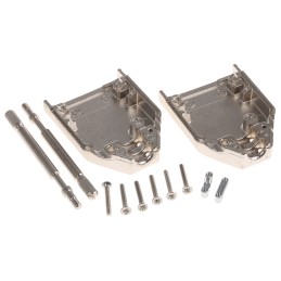 50 pcs - Amphenol ICC 8655MH Series Die Cast Zinc D Sub Backshell, 9 Way, Strain Relief