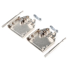 50 pcs - Amphenol ICC 8655MH Series Die Cast Zinc D Sub Backshell, 15 Way, Strain Relief