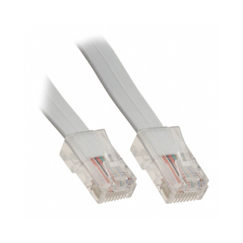 1 pcs : 512-26-8800-WH-0025F - CABLE MOD 8P8C PLUG TO PLUG 25'