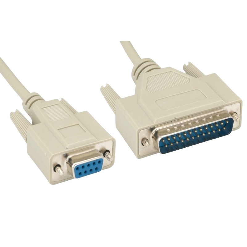 1 pcs : DAC-9F25M-01B - AT MODEM DB9/25 F/M MOLD 1FT