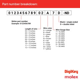 10 pcs : 0039000038-12-L9 - 12' PRE-CRIMP A2064 BLUE