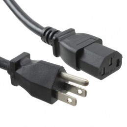 1 pcs : A-PC2302-030028-1 - CORD 18AWG 5-15P - 320-C13 9.84'