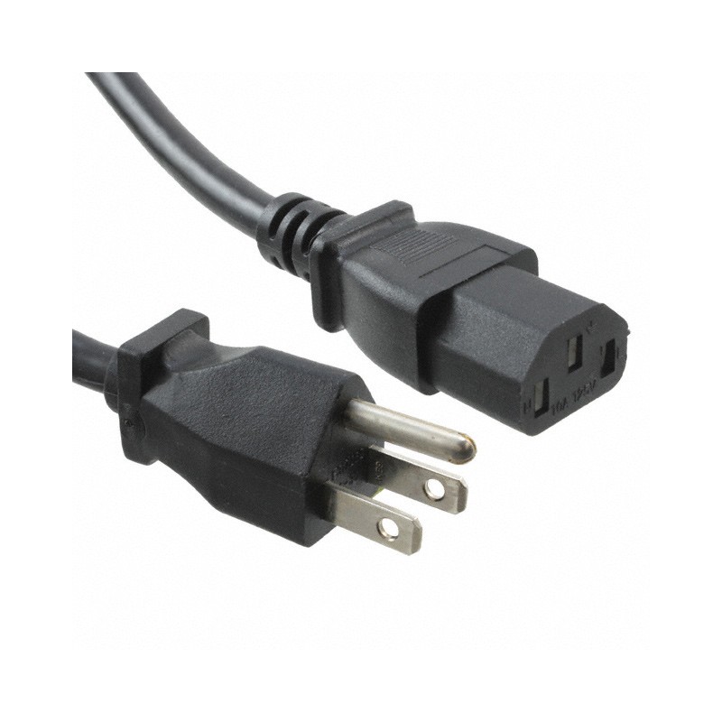 1 pcs : A-PC2302-030028-1 - CORD 18AWG 5-15P - 320-C13 9.84'