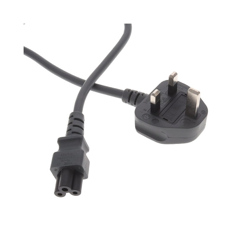 1 pcs : 6104262M0712T-GGY(R) - CORD 18AWG BS1363-IEC320 6.73'