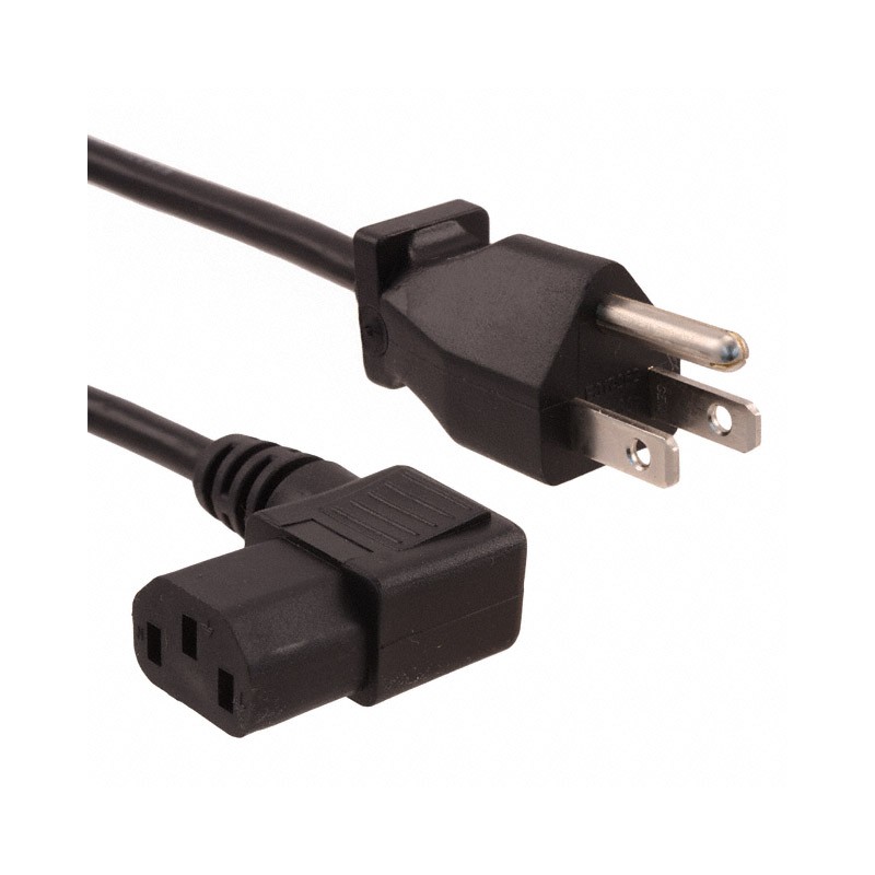 1 pcs : 800-18-1-2-SVT0-BL-00200-1 - CORD 18AWG 5-15P TO C13 6.56'