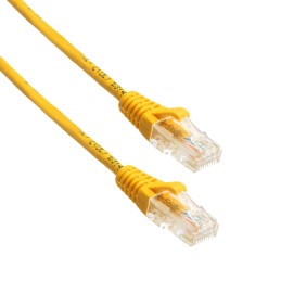 1 pcs : MP-6A28GNSYLW-007 - UTP SLIM CAT6A 28AWG YELLOW 7'