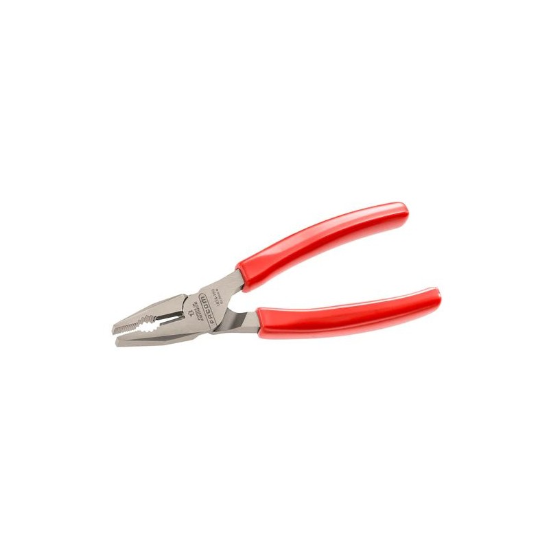 1 pcs - Facom Combination Pliers, 185 mm Overall, Flat Tip