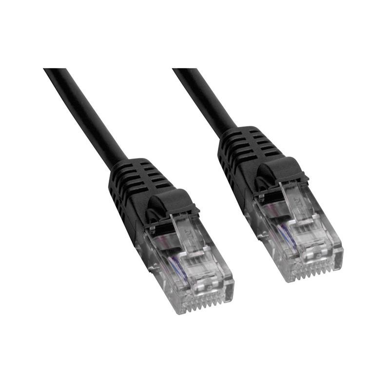 1 pcs : MP-5XRJ45UNNK-010 - CAT 5E UTP XOVER RJ45 BLACK 10'