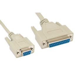 1 pcs : DNC-9F25F-10B - NULL MODEM DB9/25 F/F MOLD 10FT