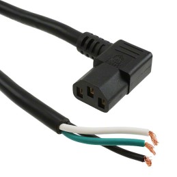 1 pcs : 800-1403-2-SJT0-BL-00200-1 - CORD 14AWG IEC320 RA - CBL 6.56'