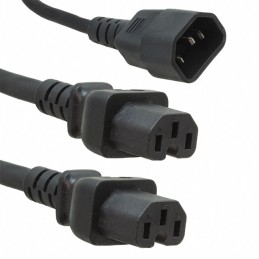 1 pcs : 7051042F701HX2(R) - CORD 14AWG IEC-C14-IEC 2.31'